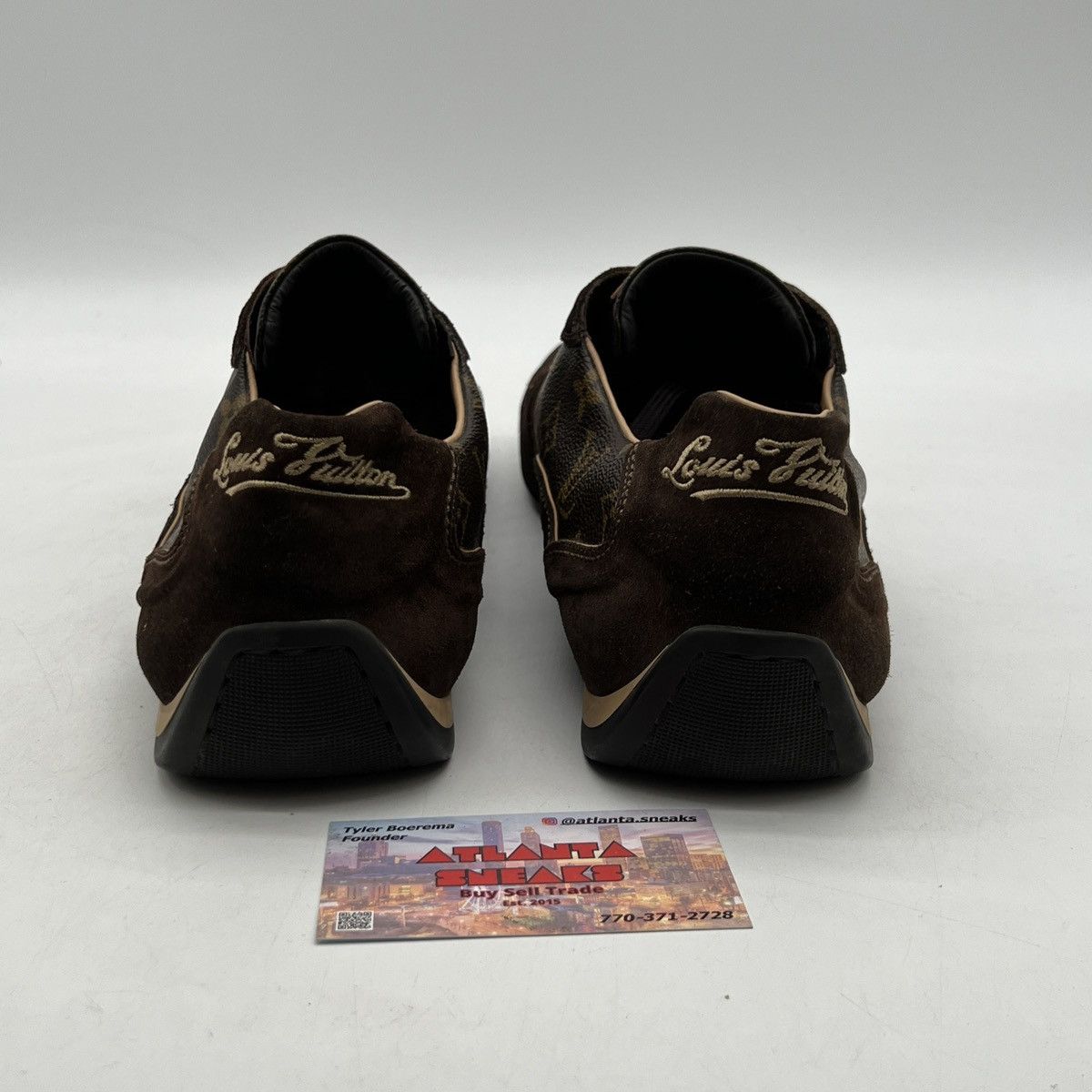 Louis Vuitton Louis Vuitton Suede Low Top Monogram sneakers Size US 13 / EU 46 - 3 Thumbnail