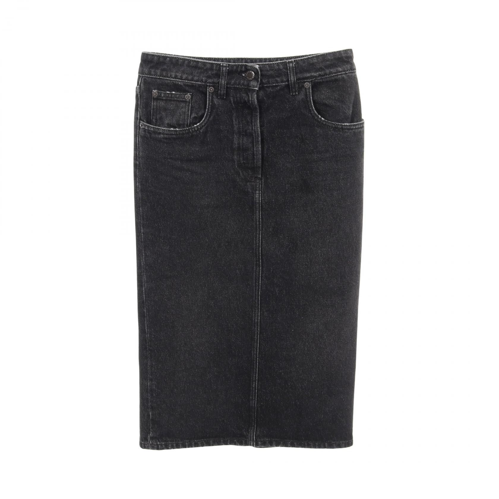 Prada Prada Prada Triangle Logo Cotton Skirt Cotton Skirts DUTY FREE for USA Size ONE SIZE - 1 Thumbnail
