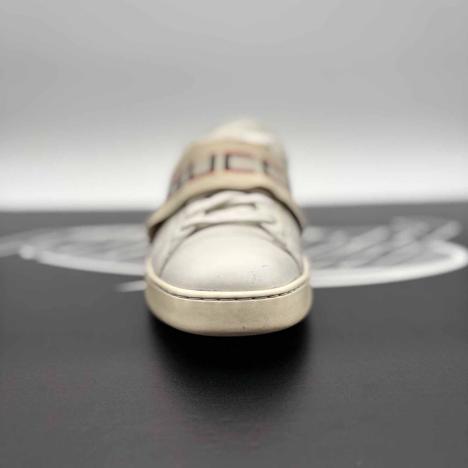 Gucci Size 9 G (9.5 US) - Gucci Ace Leather With Strap ' White ' Size US 9.5 / EU 42-43 - 6 Thumbnail