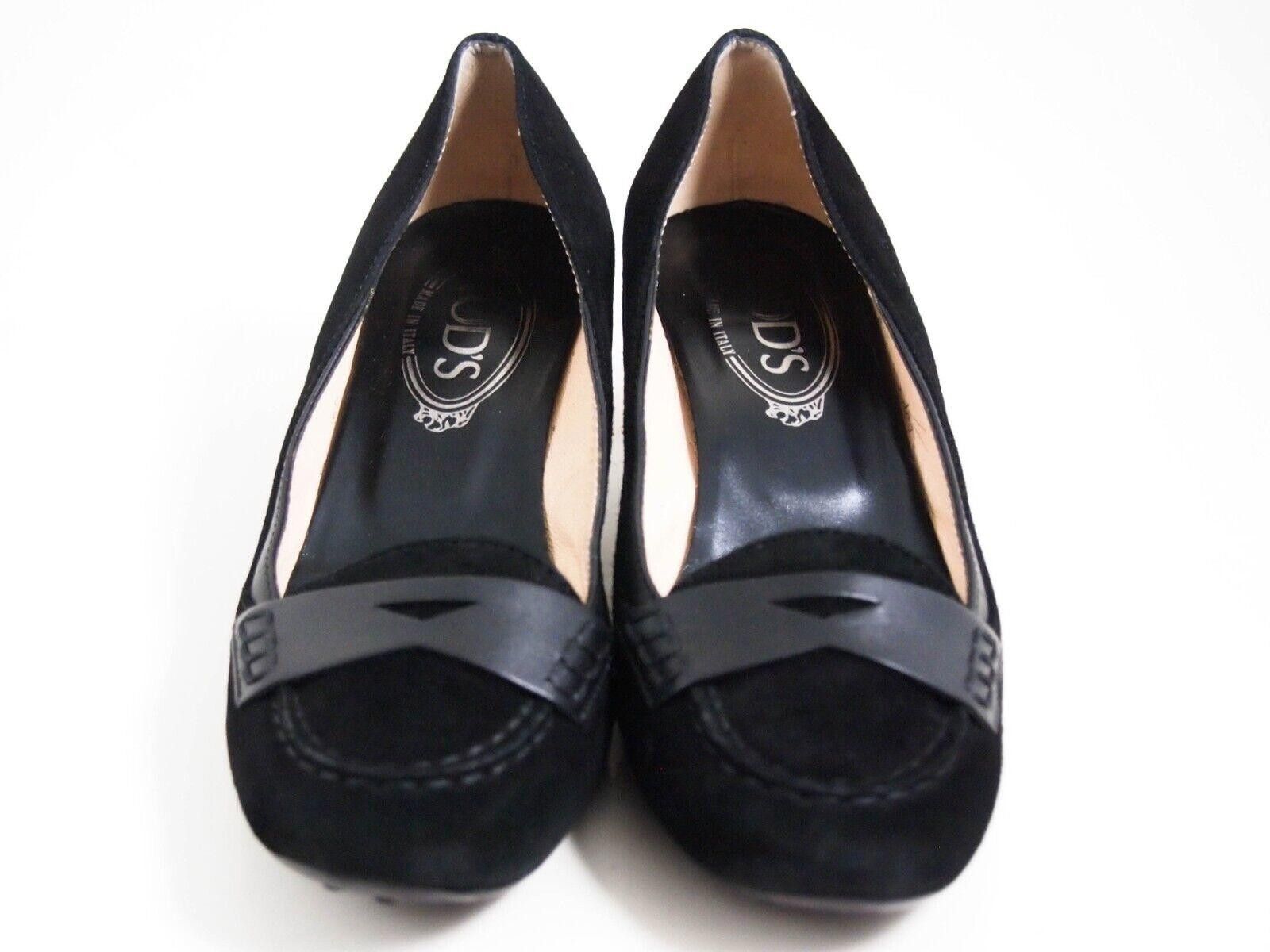 Tod's Tod's Mid Heel Pumps Black Suede Leather US 7.5 EU 37.5 Size US 7.5 / IT 37.5 - 3 Thumbnail