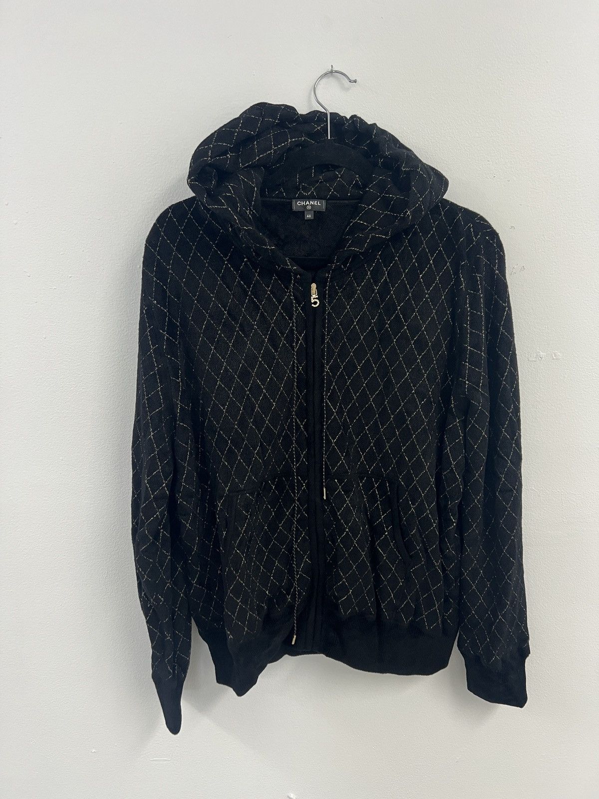 image of Incredibly $3,350 Chanel Viscose Hoodie Size in Black, Men's