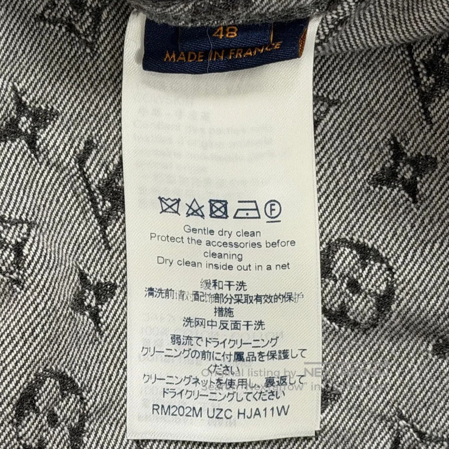 Louis Vuitton LV Nigo Collaboration Black Denim Jacket. Size US M / EU 48-50 / 2 - 4 Thumbnail