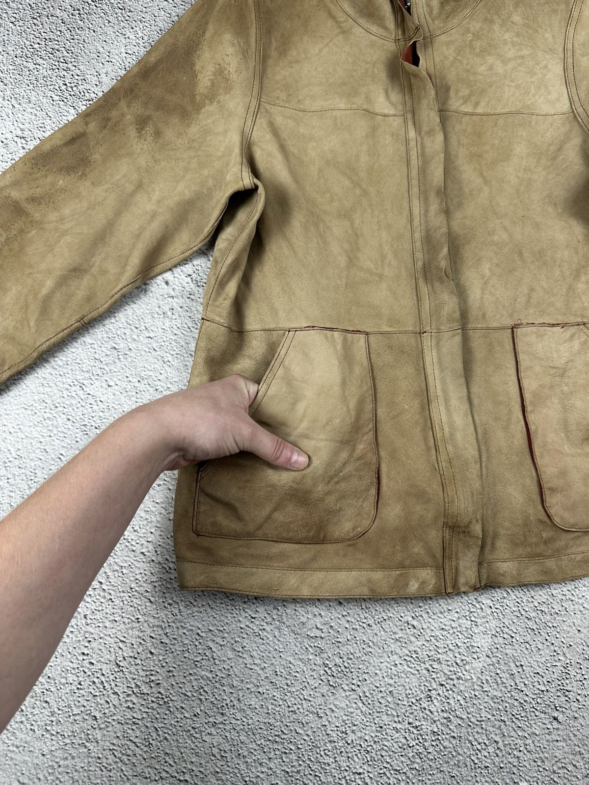 Genuine Leather Double-Sided Leather Jacket Diesel Style Reversible Faded Size M / US 6-8 / IT 42-44 - 9 Thumbnail