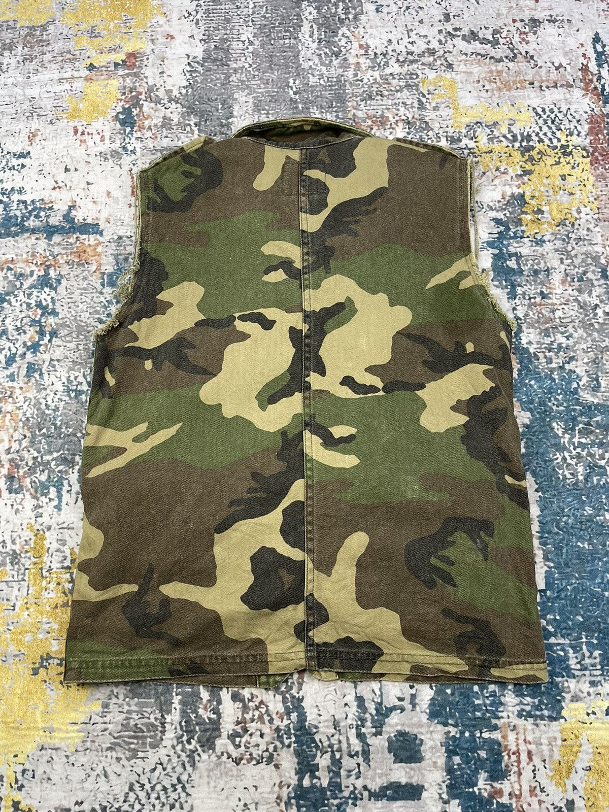 Vintage Arme De Purete Camo Harringbone Twill Survival Vest Size US S / EU 44-46 / 1 - 5 Thumbnail