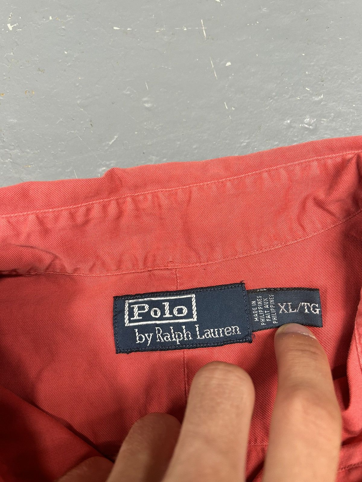 Polo Ralph Lauren × Vintage Crazy Vintage 90s Essential Red Polo Button Up Shirt Size US XL / EU 56 / 4 - 2 Thumbnail