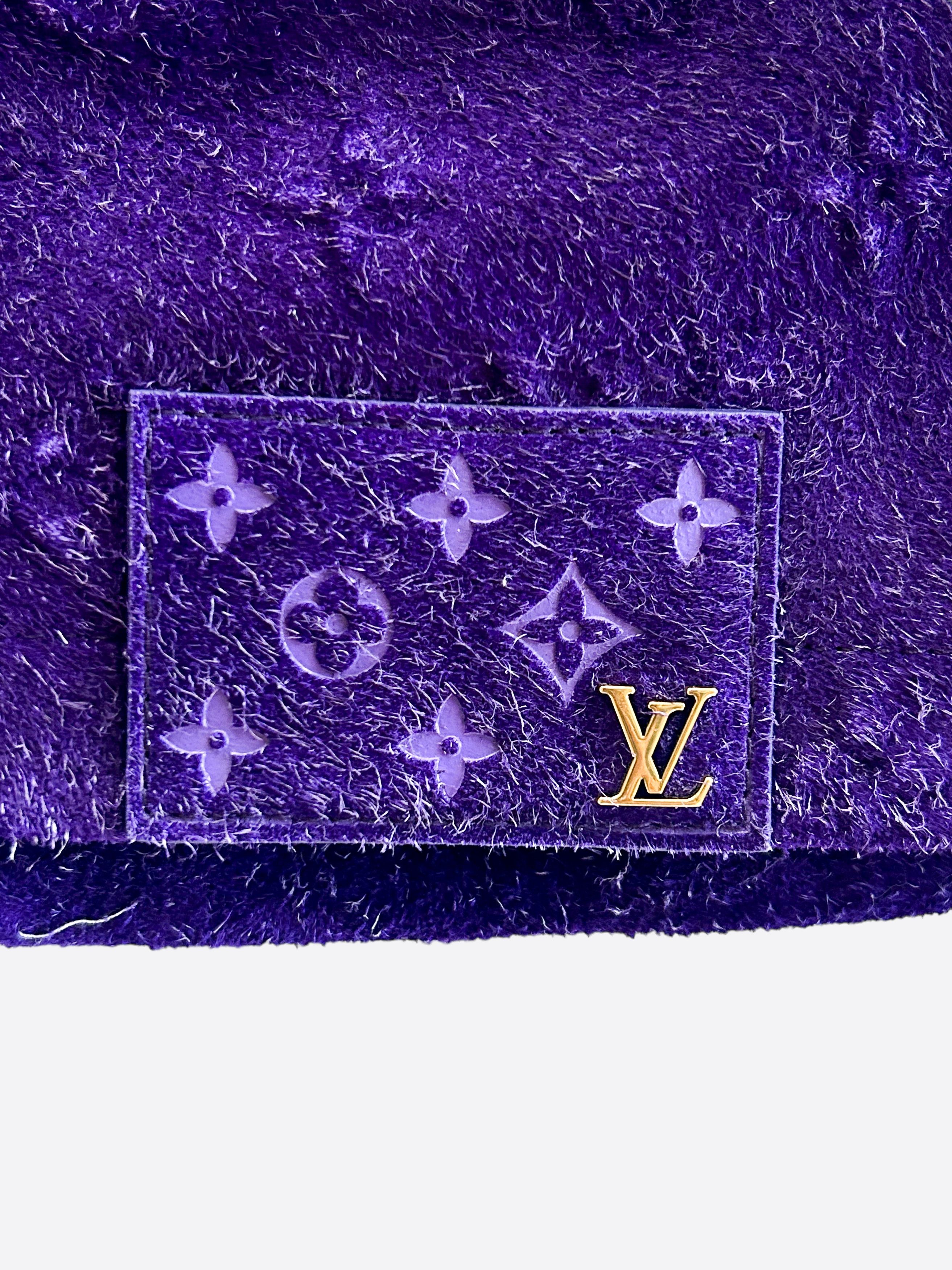 Louis Vuitton Louis Vuitton Purple Embossed Monogram Suede Workwear Jacket Size US XXL / EU 58 / 5 - 5 Thumbnail