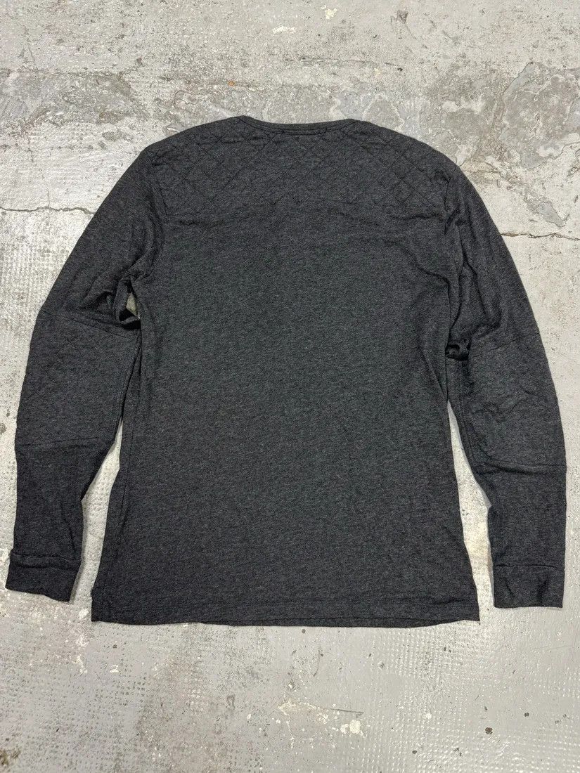 Designer × Pierre Balmain × Vintage 2000s Pierre Balmain Biker Henley Grey Longsleeves Size US S / EU 44-46 / 1 - 2 Thumbnail