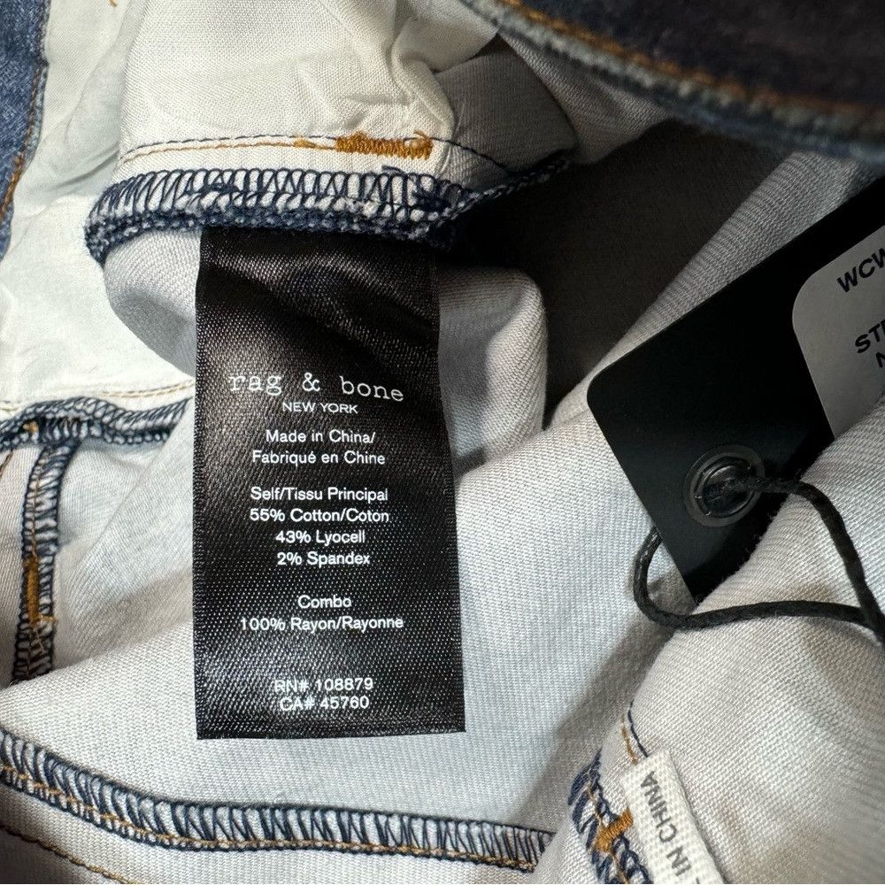 Rag & Bone NWT New $325 Rag & Bone Stretch Miramar Nina Cigarette Jean Size 24" / US 00 / IT 34 - 8 Thumbnail
