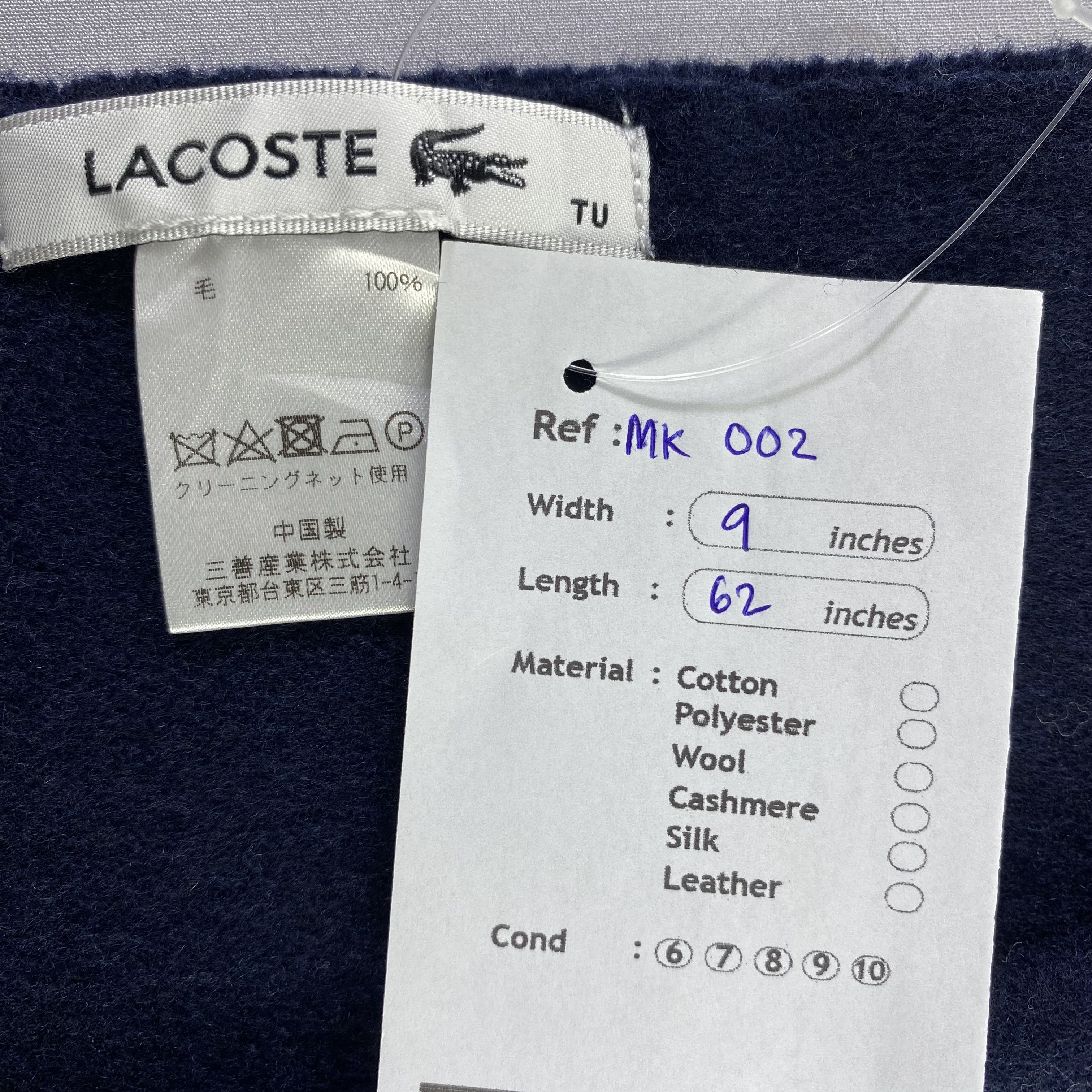 Lacoste Lacoste Scarf Neck Wrap Wool Muffler Size ONE SIZE - 7 Thumbnail