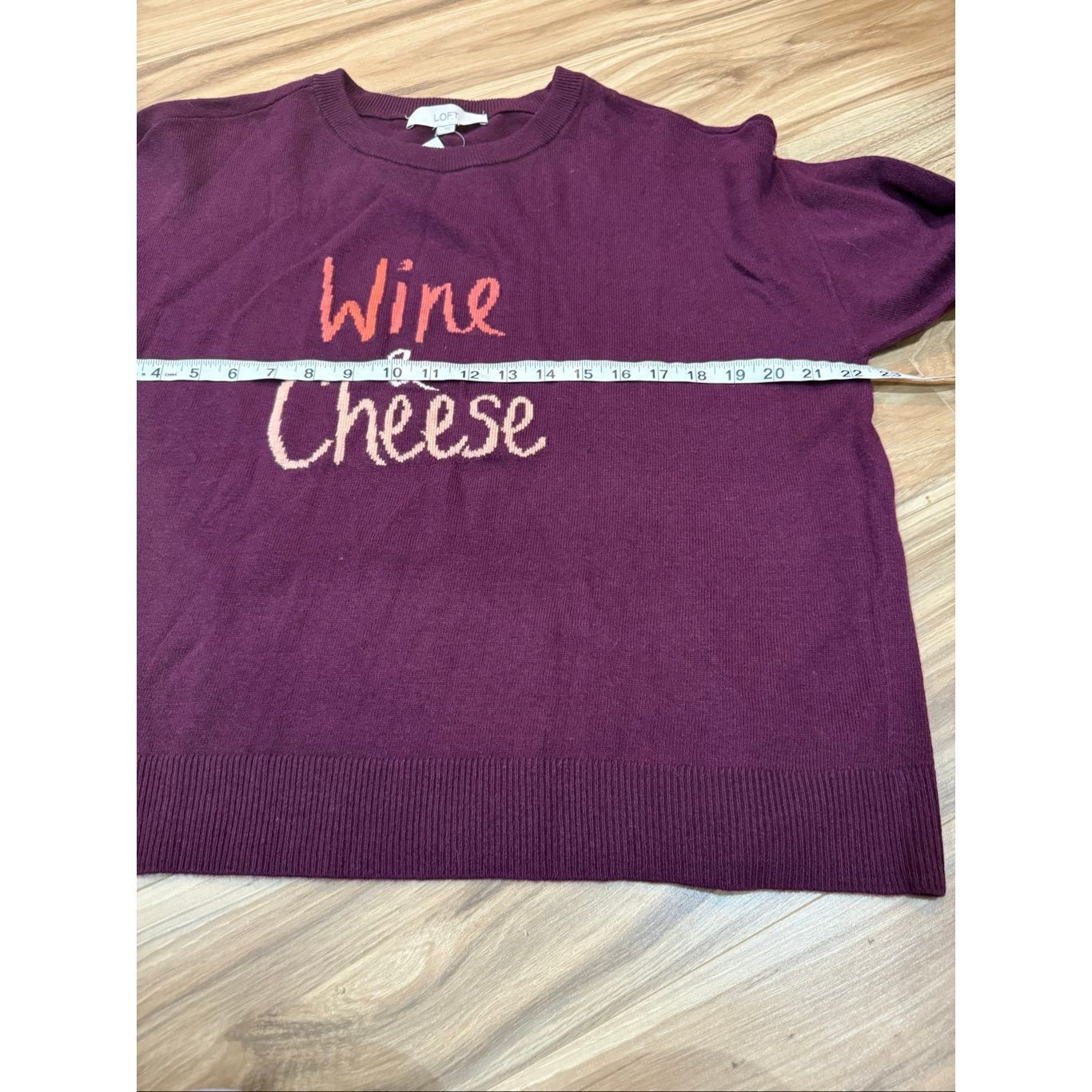 Loft Loft NWT Wine and Cheese Pullover Sweater size Large Size L / US 10 / IT 46 - 6 Thumbnail