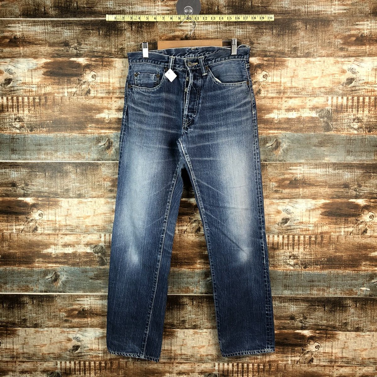 Eternal DL Eternal Blue Distressed Denim Pants #C143 Size US 29 - 1 Thumbnail