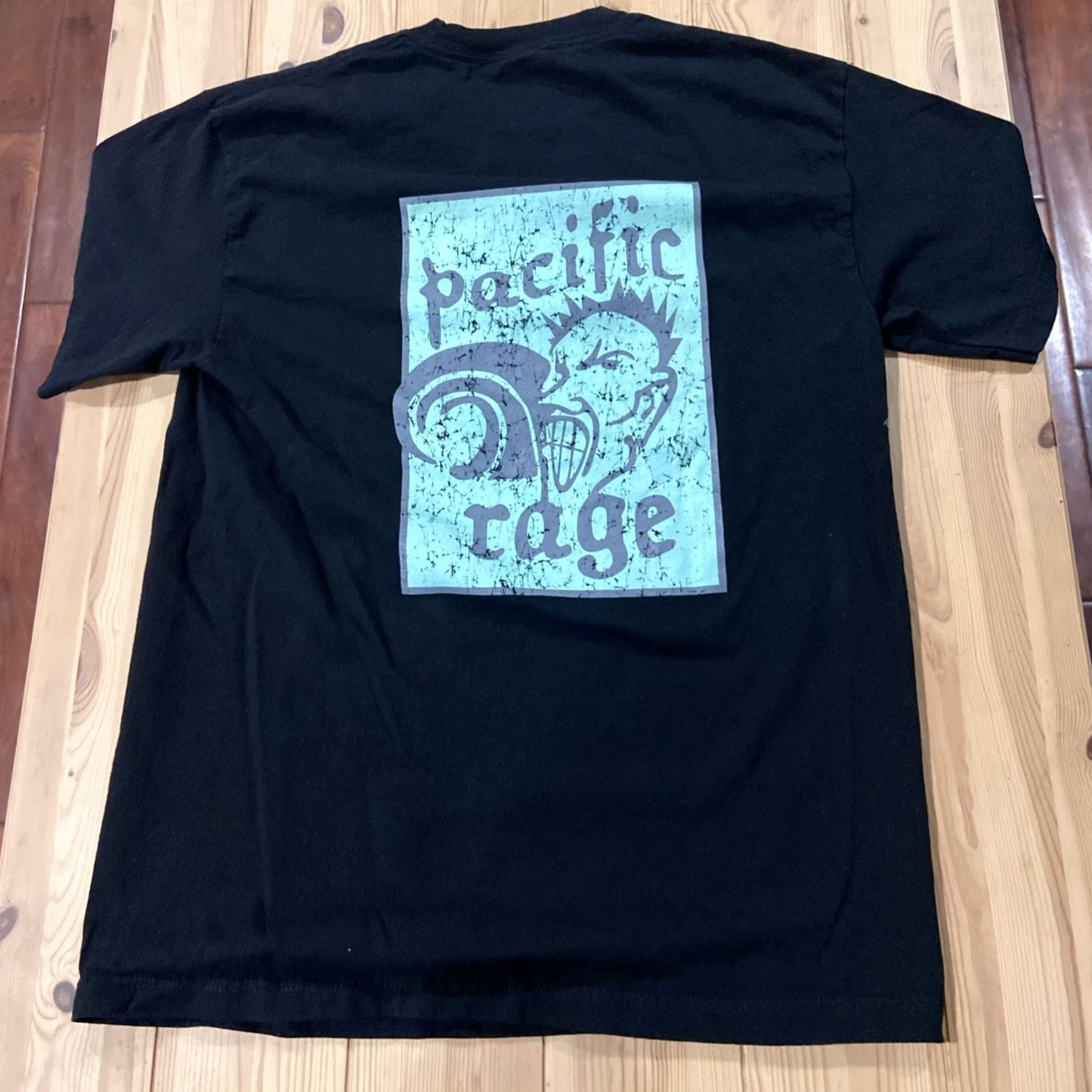 Orage VINTAGE Y2K Pacific Rage Black T Shirt Surfwear Cartoon Large Men Shirt 90s Vintage Mens Black T-Shirt Graphic Print Crew Neck Short Sleeve Size US L / EU 52-54 / 3 - 6 Thumbnail