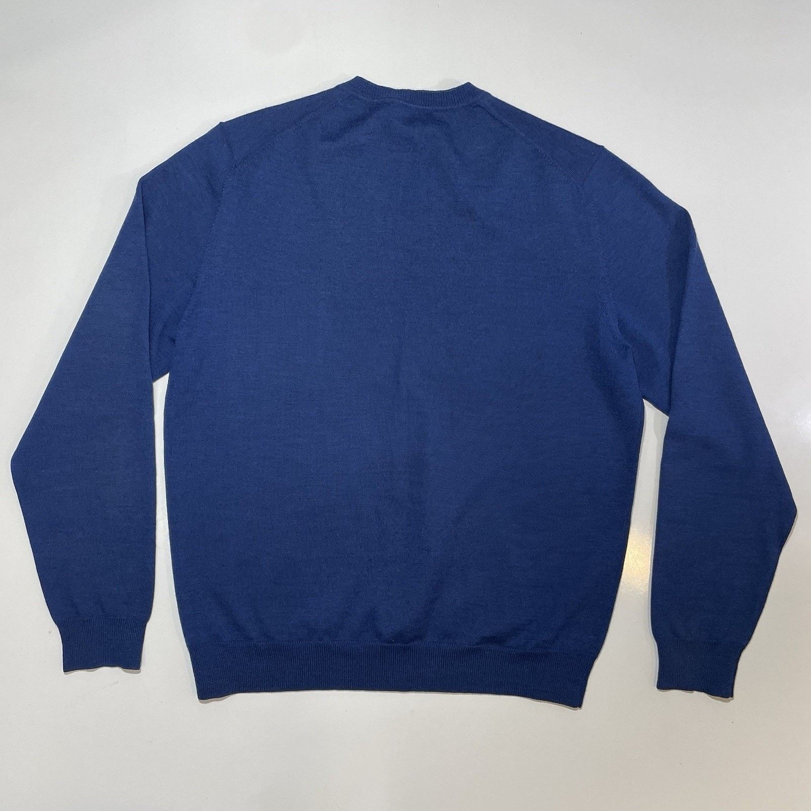 Joseph & Lyman Joseph & Lyman Men’s Merino Wool Vneck Pullover Sweater Blue Size US L / EU 52-54 / 3 - 7 Thumbnail