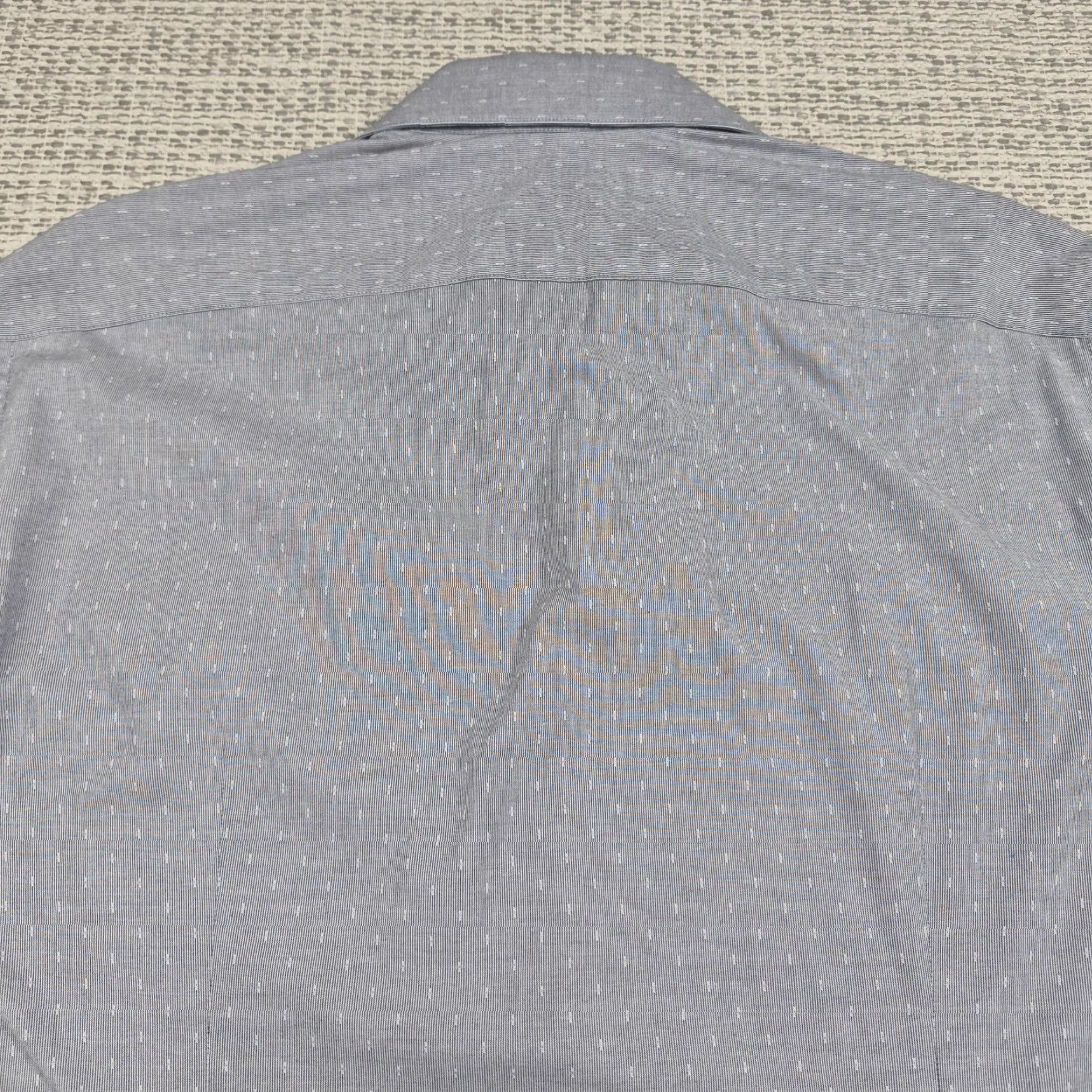 John Varvatos John Varvatos Button Up Shirt Mens 15.5 32/33 Gray Modern Fit Stretch Dress Shirt Geometric Pattern Classic Modern USA Men Size 42R - 7 Thumbnail