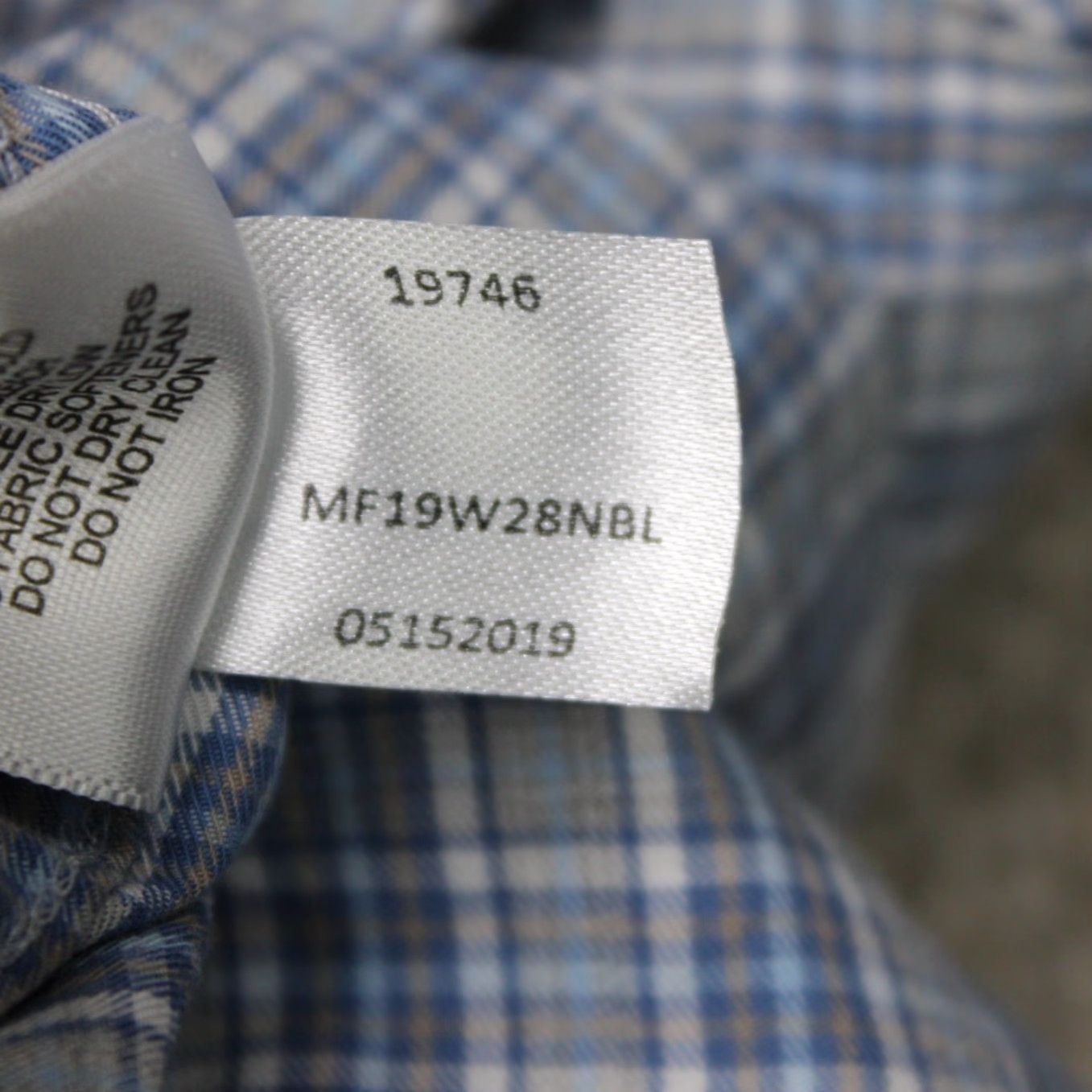 Peter Millar Peter Millar Crown Sport Shirt Mens Medium Blue Plaid Cotton Blend Button-Up L/S Casual Weave Stretch Size US M / EU 48-50 / 2 - 7 Thumbnail