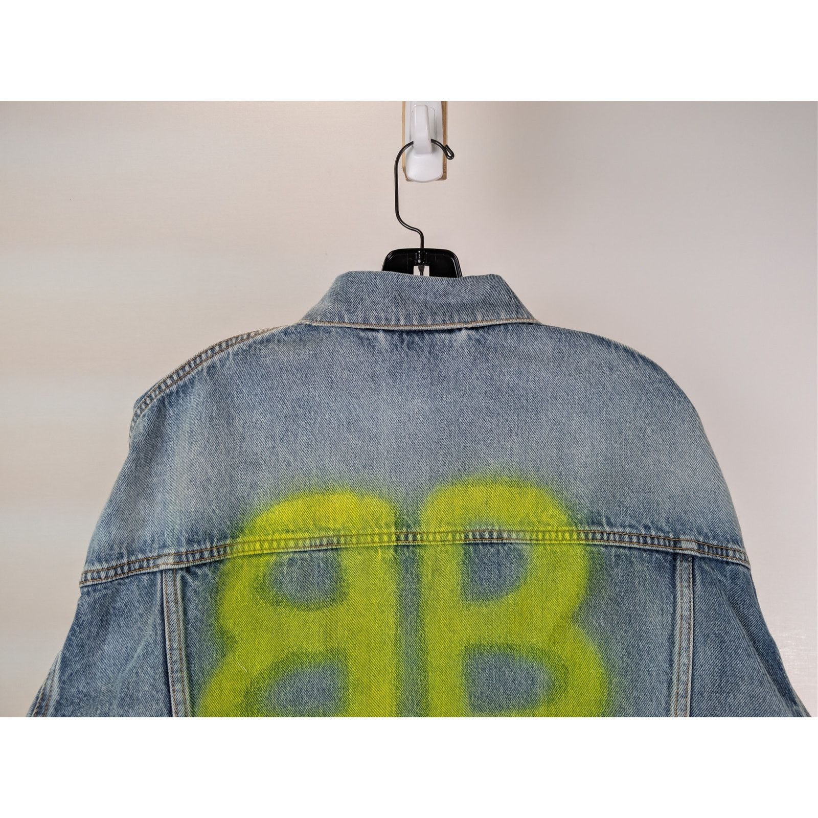 Balenciaga o1rshd1 Denim Organic Japanese Twill Jacket in Green/Olive L Size US L / EU 52-54 / 3 - 10 Thumbnail