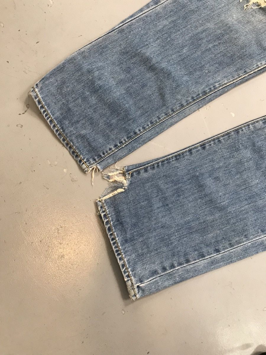 Christian Audigier × Ed Hardy × Vintage Vintage Edhardy distressed skull 💀 embroidered denim Size US 41 - 4 Thumbnail