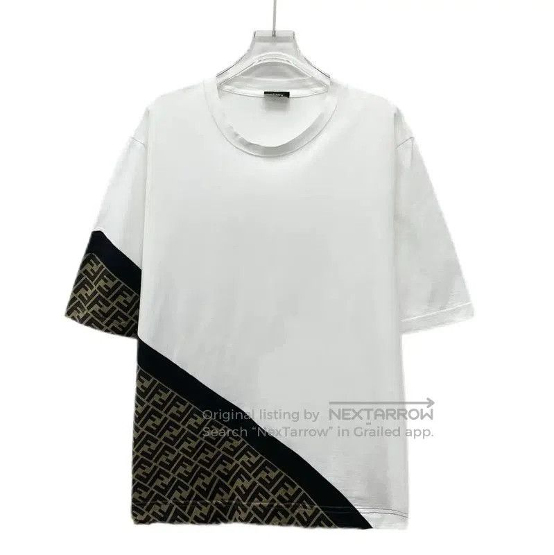 Fendi Fendi Men's White Cotton T-Shirt Size XL . Size US XL / EU 56 / 4 - 1 Thumbnail