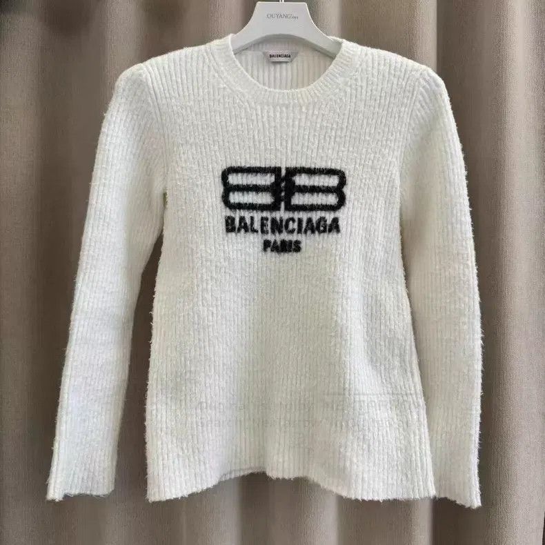 Balenciaga Balenciaga Letter logo print long-sleeve - White Size US M / EU 48-50 / 2 - 1 Thumbnail