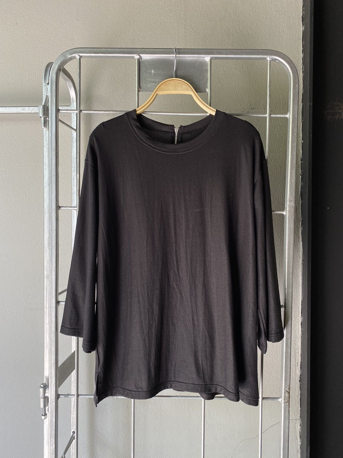 Zucca ZUCCA Black Soft 3/4 Sleeve Tee. Size XL / US 12-14 / IT 48-50 - 1 Thumbnail