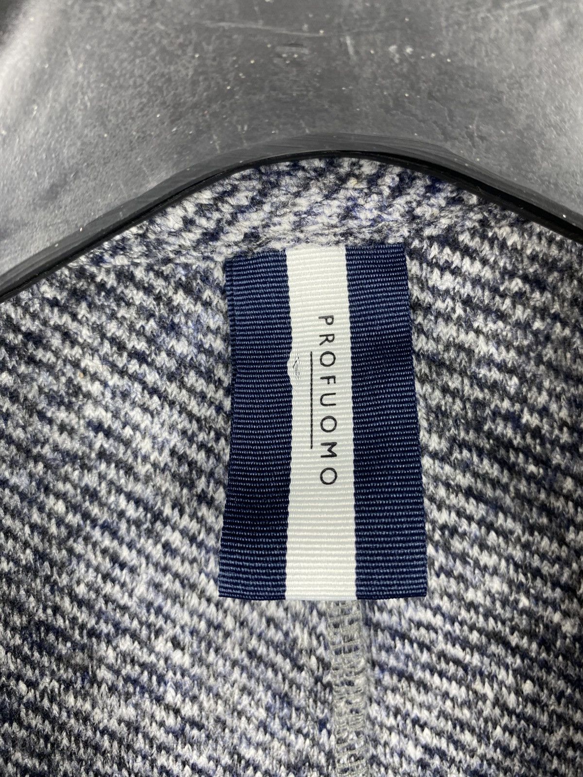 Other Profuomo Unlined Blazer Knit Melange Wool Cotton size 52 Size 42L - 3 Thumbnail