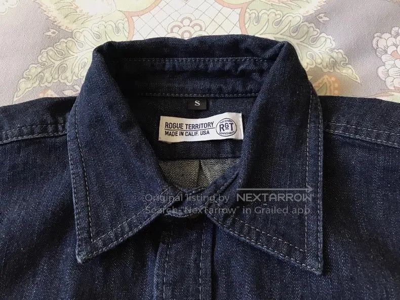 Vintage RGT Oak White Denim Shirt. Size US S / EU 44-46 / 1 - 4 Thumbnail