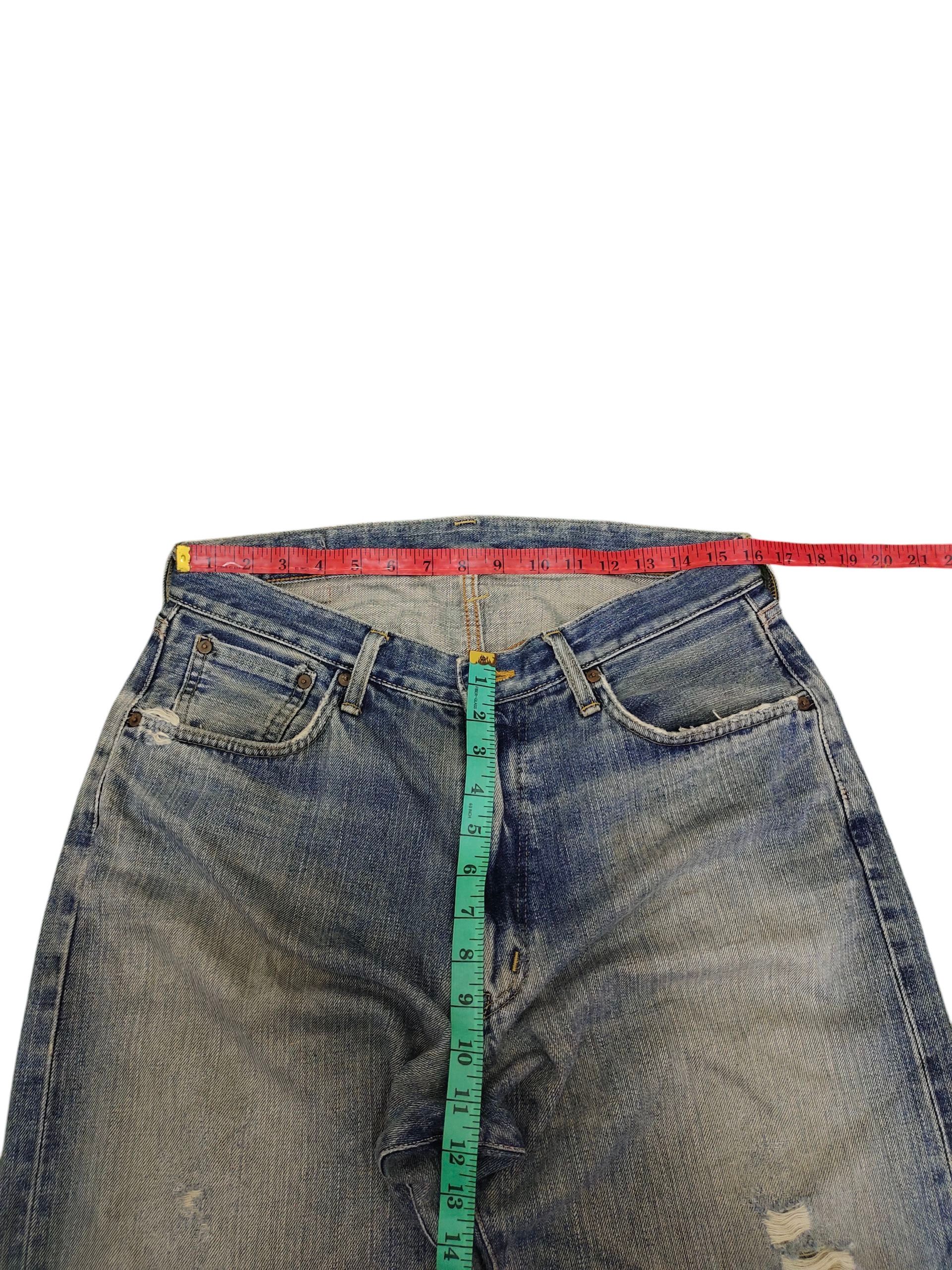 Comme des Garcons × Undercover Vintage 90s Edwin 505 Selvedge Distress Faded Denim Jeans Size US 32 / EU 48 - 16 Thumbnail