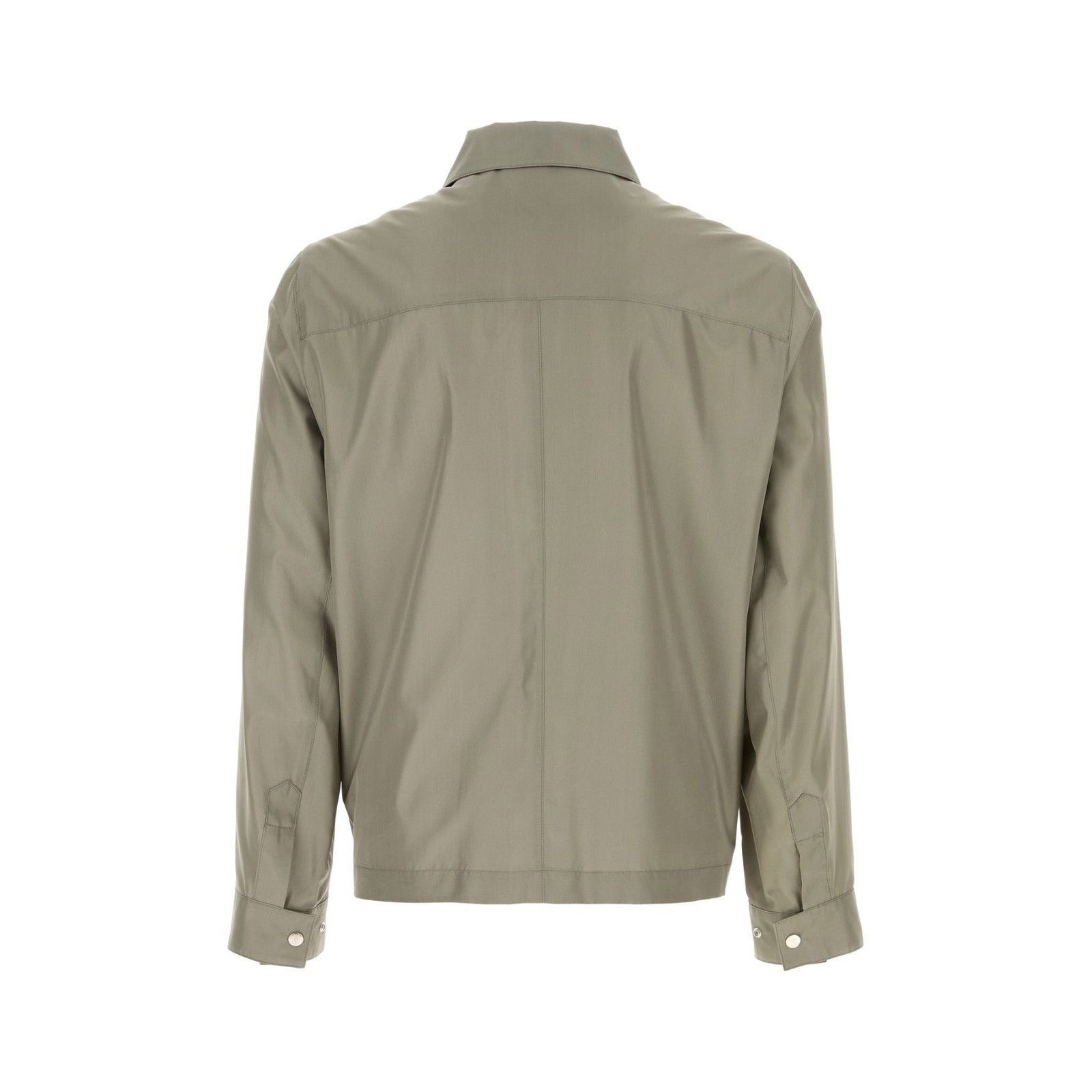 Brunello Cucinelli BRUNELLO CUCINELLI Gray Silk Blend Jacket New & Authentic (M Size US M / EU 48-50 / 2 - 2 Thumbnail