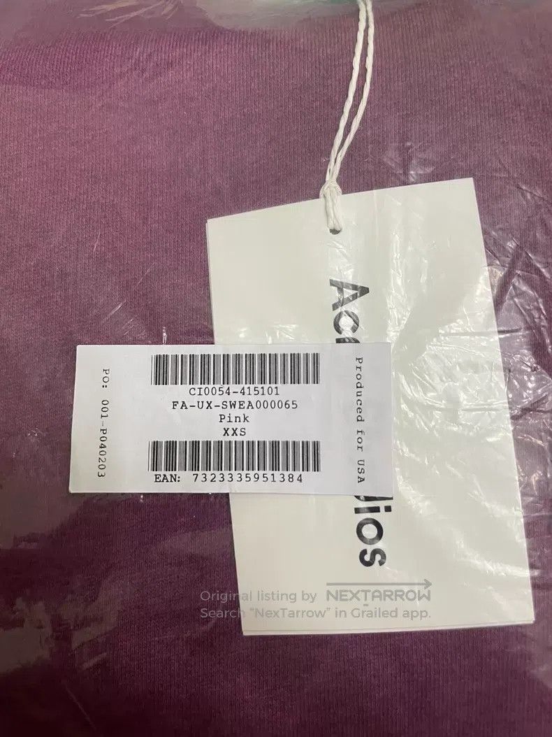 Acne Studios Acne Studios Purple Red Crew Neck Fleece Cotton Sweatshirt Size US XXS / EU 40 - 6 Thumbnail
