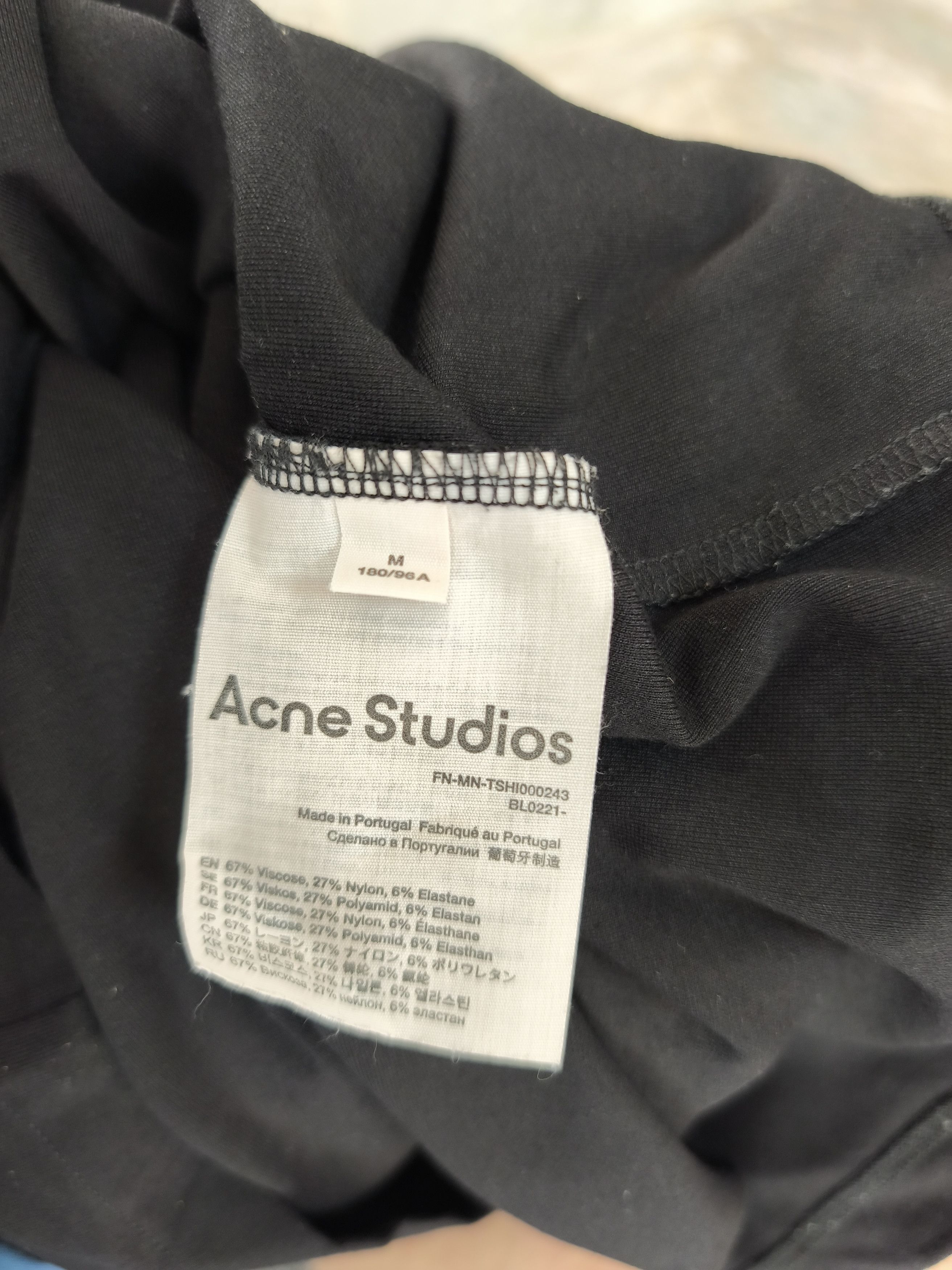 Acne Studios Acne Studios Logo Mock Neck T-Shirt Size US M / EU 48-50 / 2 - 7 Thumbnail