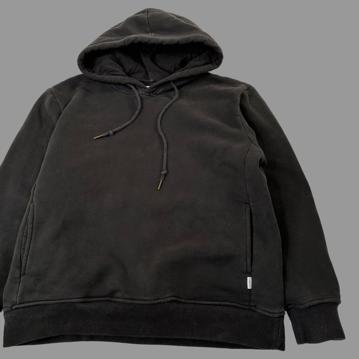 Vintage Vintage blank heavyweight gray hoodie Size US L / EU 52-54 / 3 - 3 Thumbnail