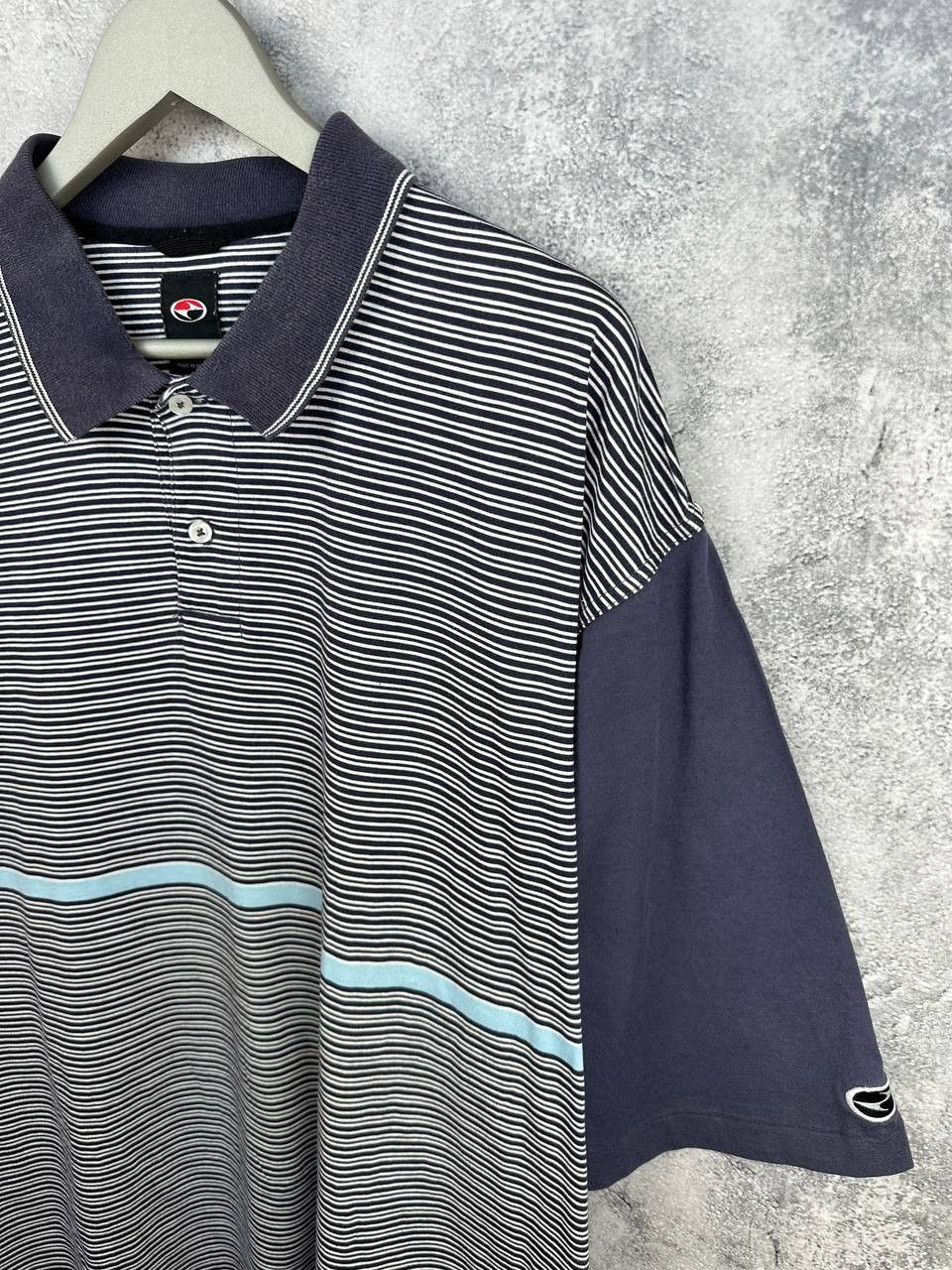 Nike × Tiger Woods Nike Tiger Woods 90s Yin Yang Slam Logo Striped Polo Shirt Size US XXL / EU 58 / 5 - 5 Thumbnail