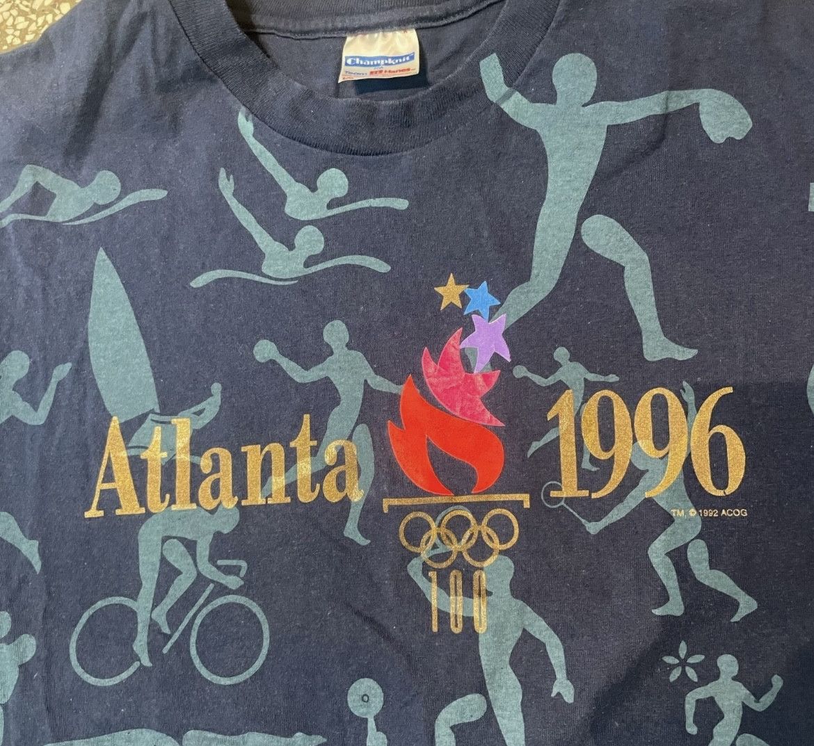 Hanes Vintage Atlanta 1996 Olympics all-over print tee Size US L / EU 52-54 / 3 - 2 Thumbnail