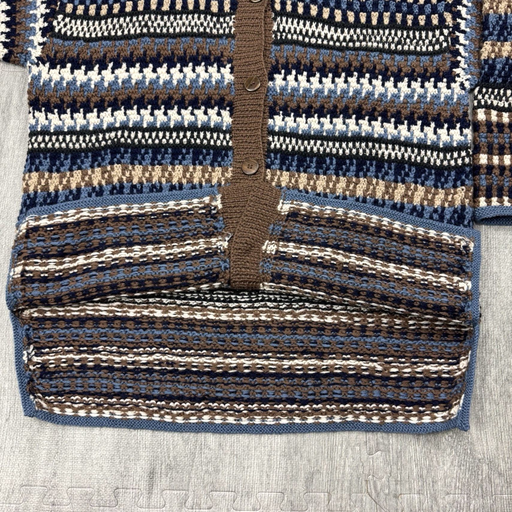 Vintage VINTAGE 90s Russ Sport Chunky Knit Button Front Cardigan Wool Blend Women’s 2XL Cottage Core Fall Spring Winter Size XXL / US 16-18 / IT 52-54 - 5 Thumbnail