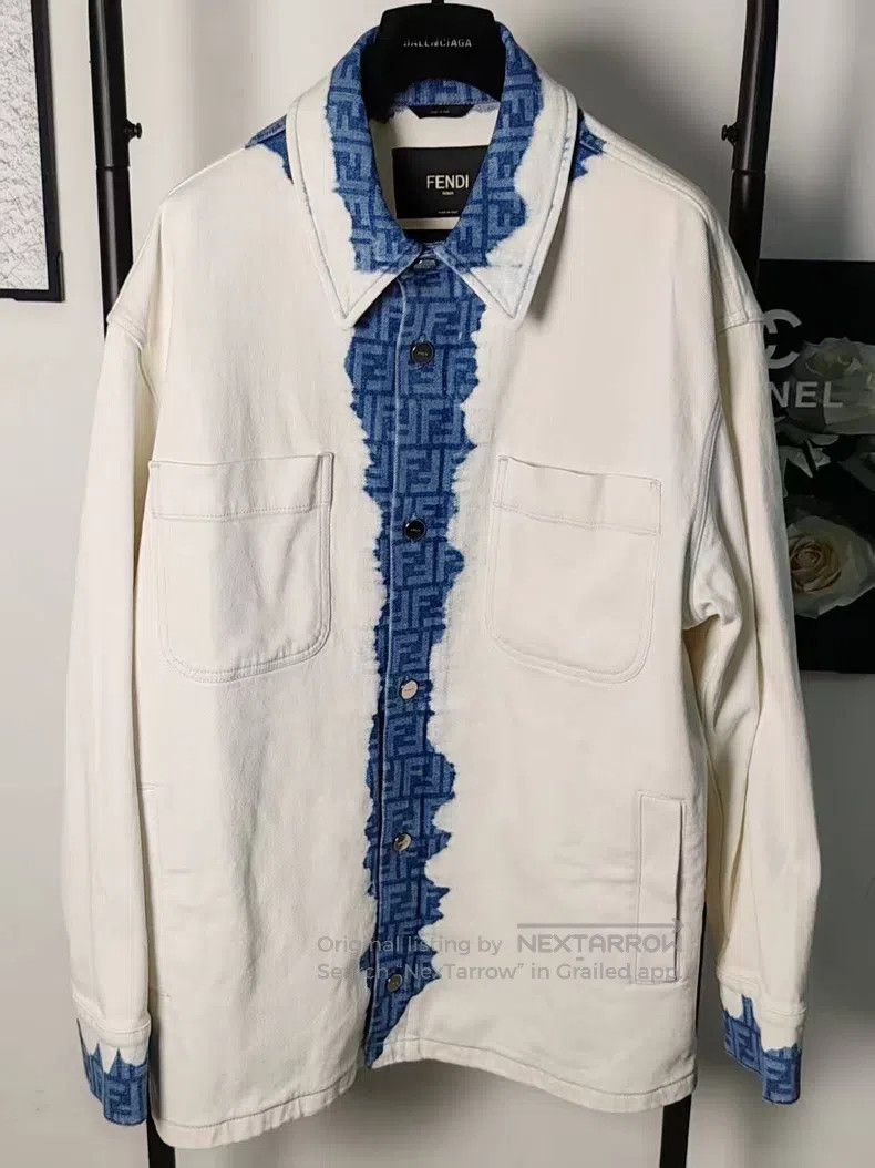 Fendi Fendi Printed Denim Jacket Size US M / EU 48-50 / 2 - 1 Thumbnail