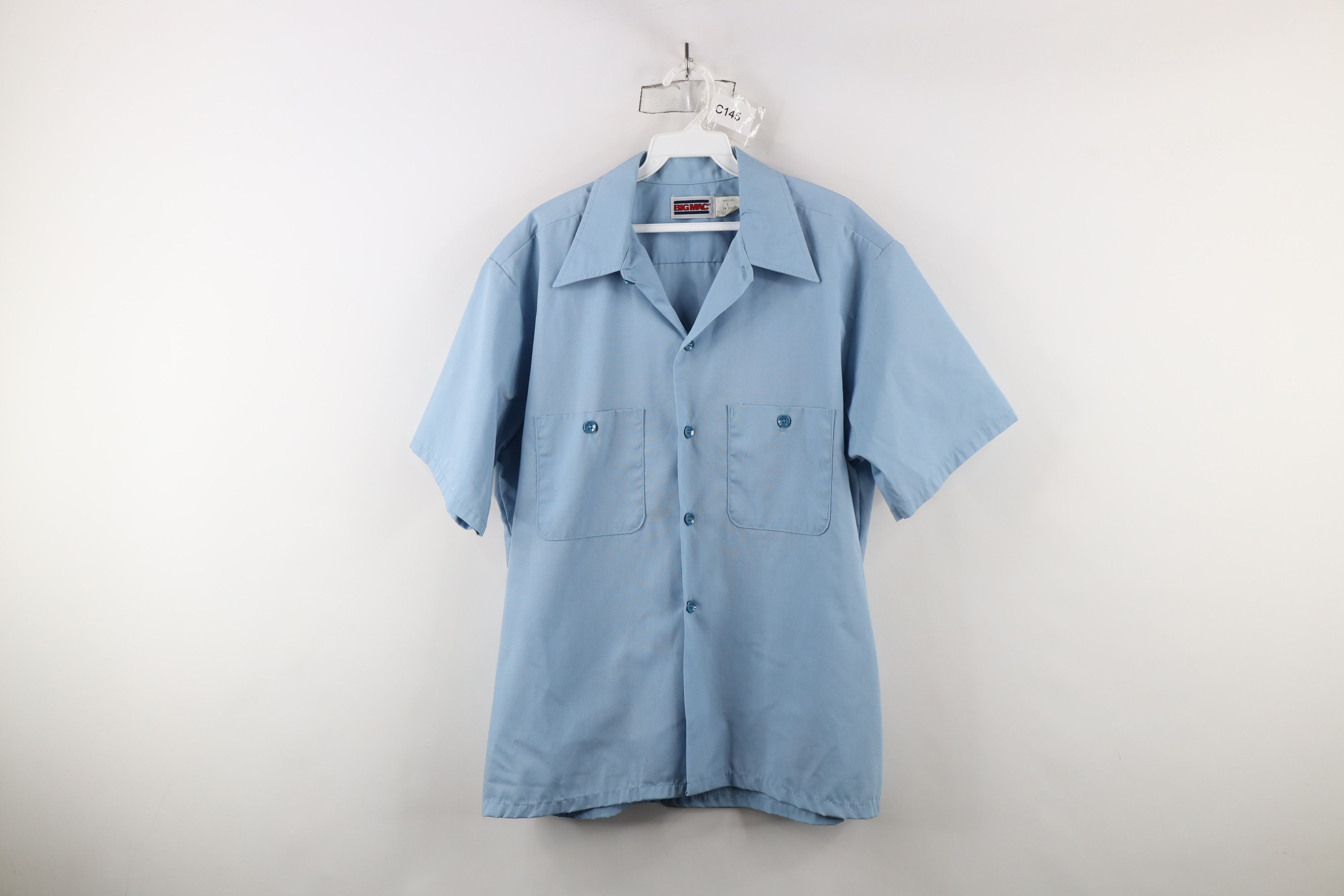 Big Mac × Vintage Vintage 70s Big Mac Workwear Mechanic Short Sleeve Shirt USA Size US L / EU 52-54 / 3 - 1 Thumbnail