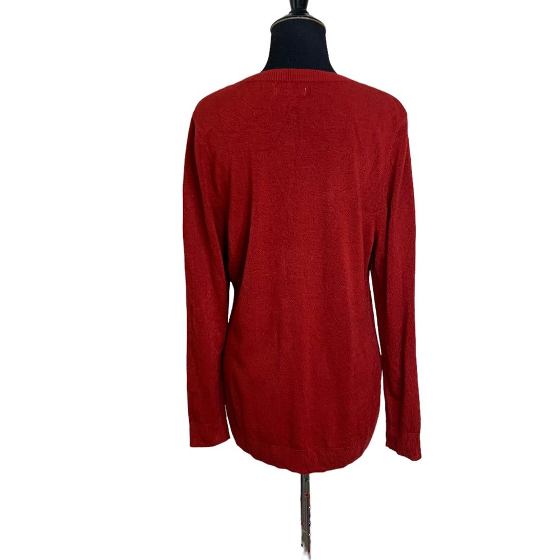 Croft & Barrow Croft & Barrow red long sleeves cardigan sweater size M Size M / US 6-8 / IT 42-44 - 2 Thumbnail