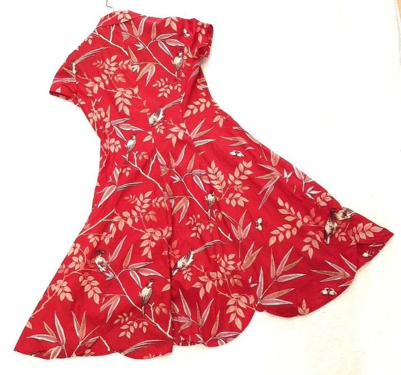 Kenzo Kenzo French vintage red floral dress, rare vintage Size XS / US 0-2 / IT 36-38 - 2 Thumbnail