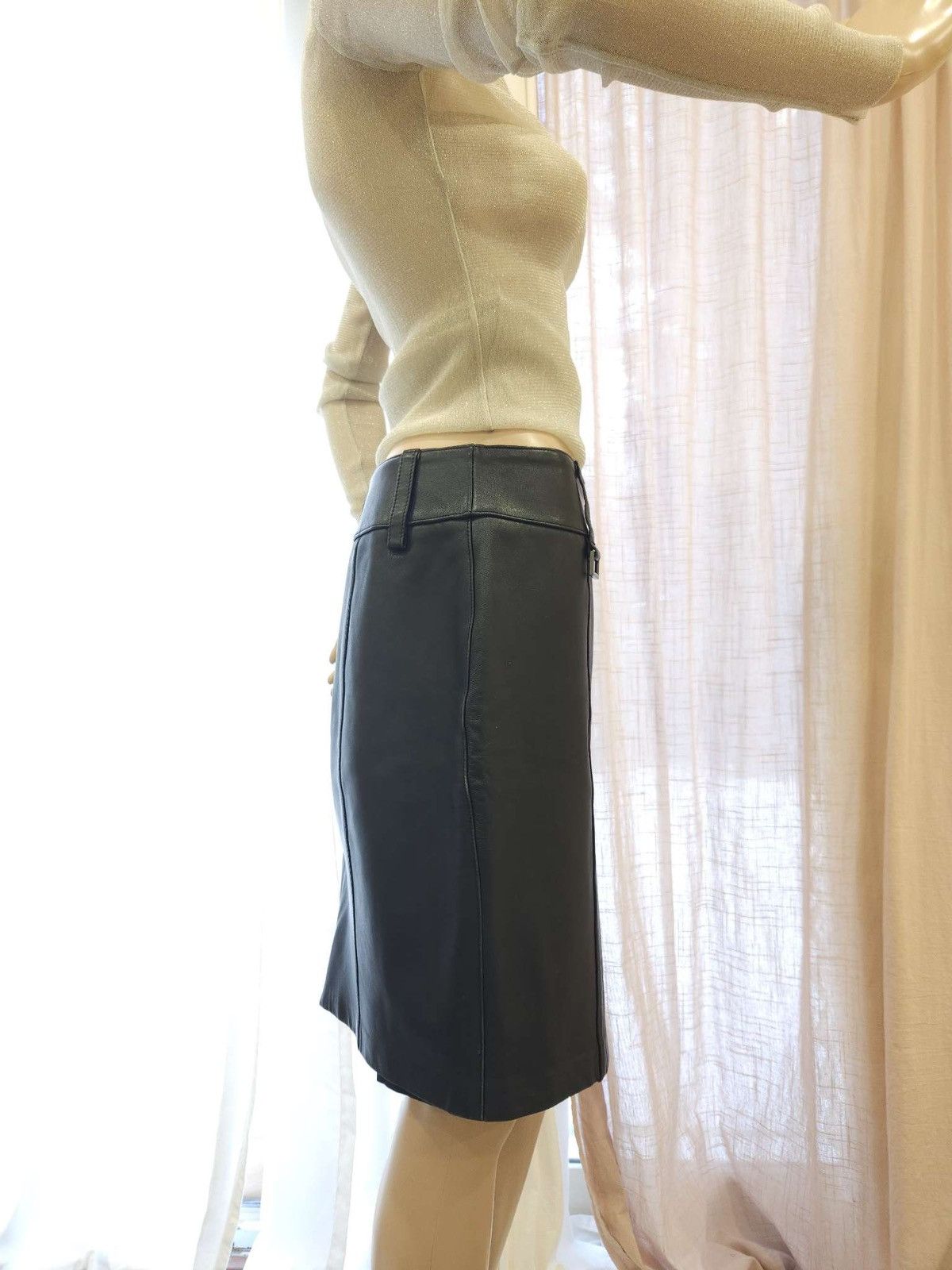 Genuine Leather × Vintage Vintage Genuine Leather Skirt by Tristan & Iseut Size 28" / US 6 / IT 42 - 5 Thumbnail