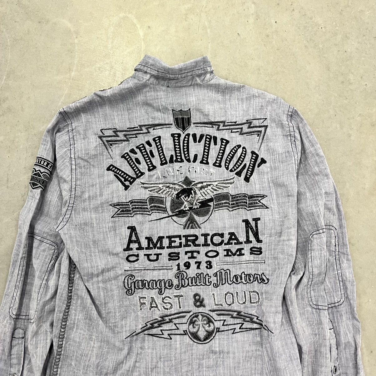Affliction × Vintage Y2K Affliction Button Up Long sleeve Garage racing dress T Size US L / EU 52-54 / 3 - 7 Thumbnail
