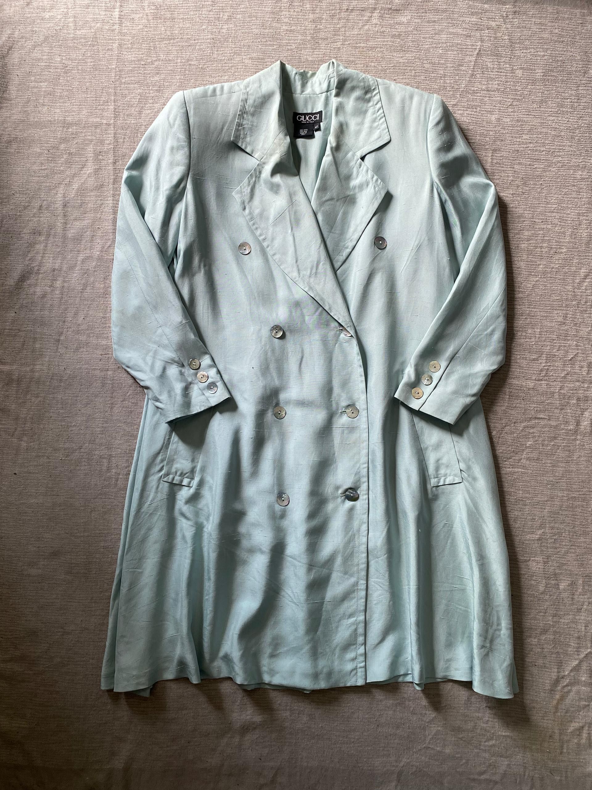 Gucci Vintage Gucci Silk Trench Coat Size M / US 6-8 / IT 42-44 - 1 Thumbnail