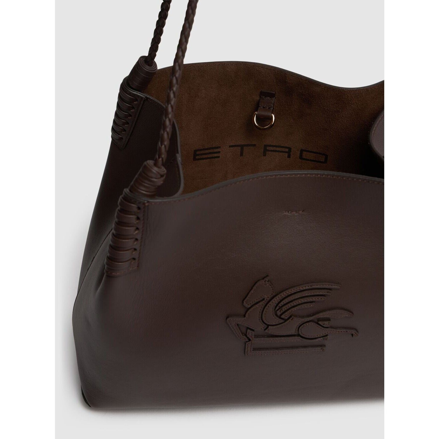 ETRO Libra Small $1790 Brown Leather Tote Bag New And Authen