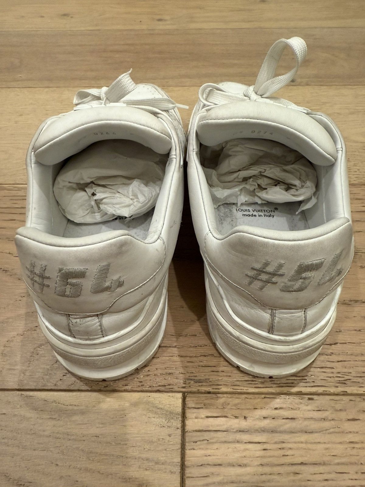 Louis Vuitton LV TRAINER DISTRESSED LEATHER - WHITE Size US 9.5 / EU 42-43 - 12 Thumbnail