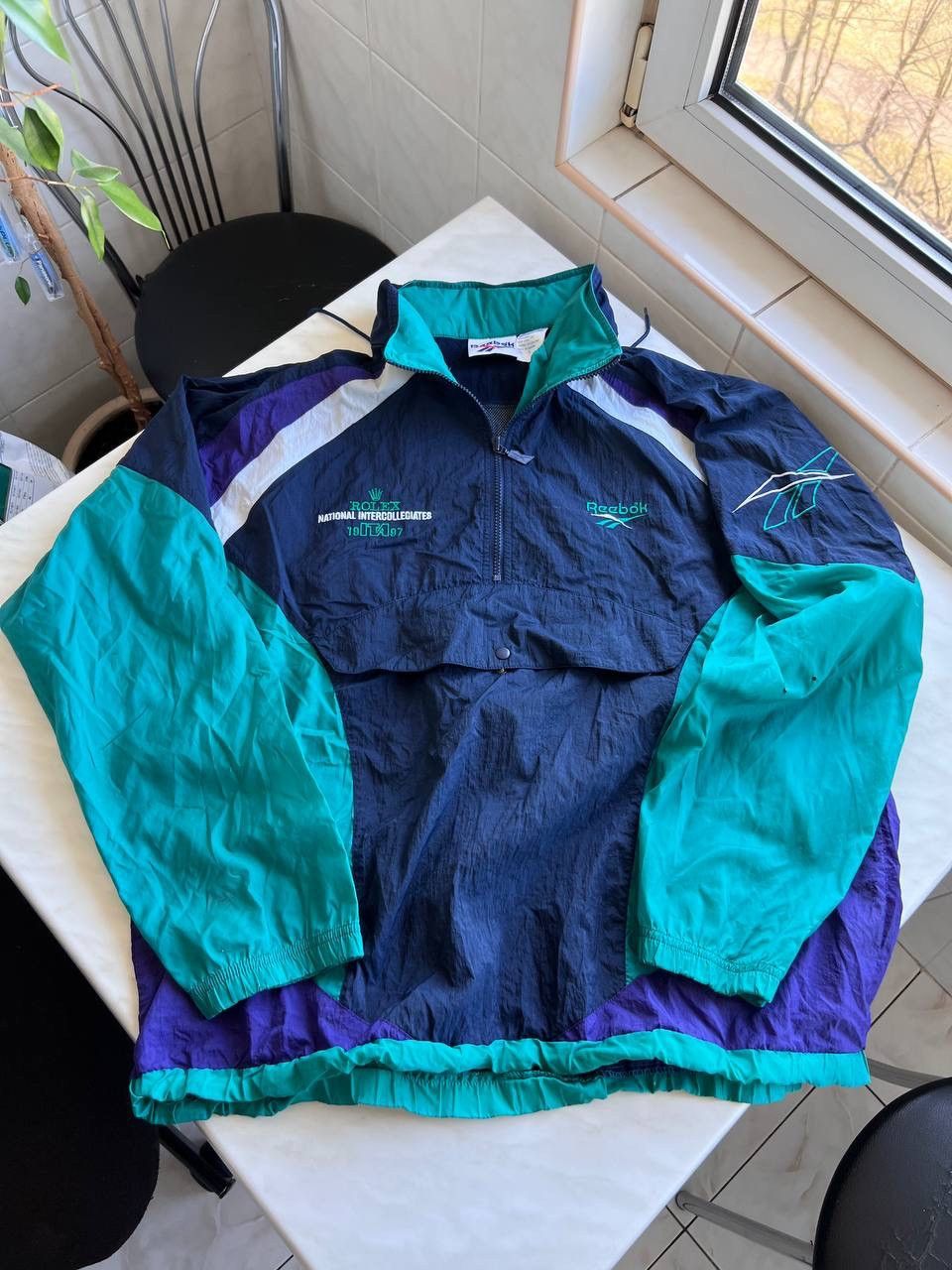 Reebok 90’s Rolex Reebok Vintage Jacket Anorak windbreaker ITA Size US L / EU 52-54 / 3 - 1 Thumbnail