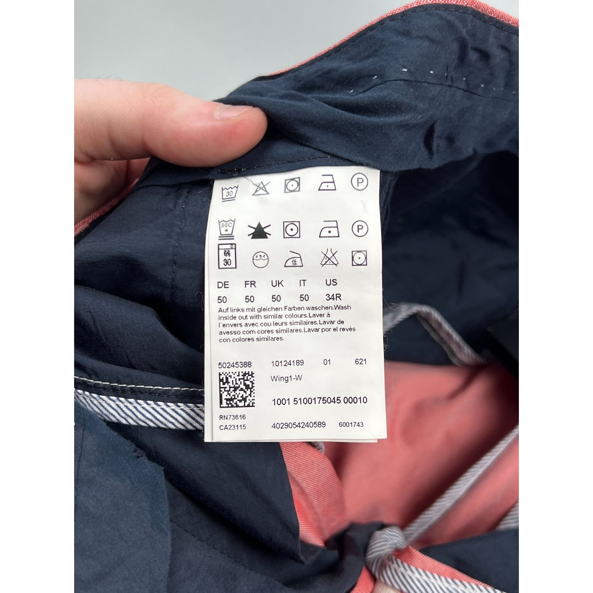 Hugo Boss Hugo Boss Pink Cotton Chino Pants (Y0825) Size US 34 / EU 50 - 9 Thumbnail