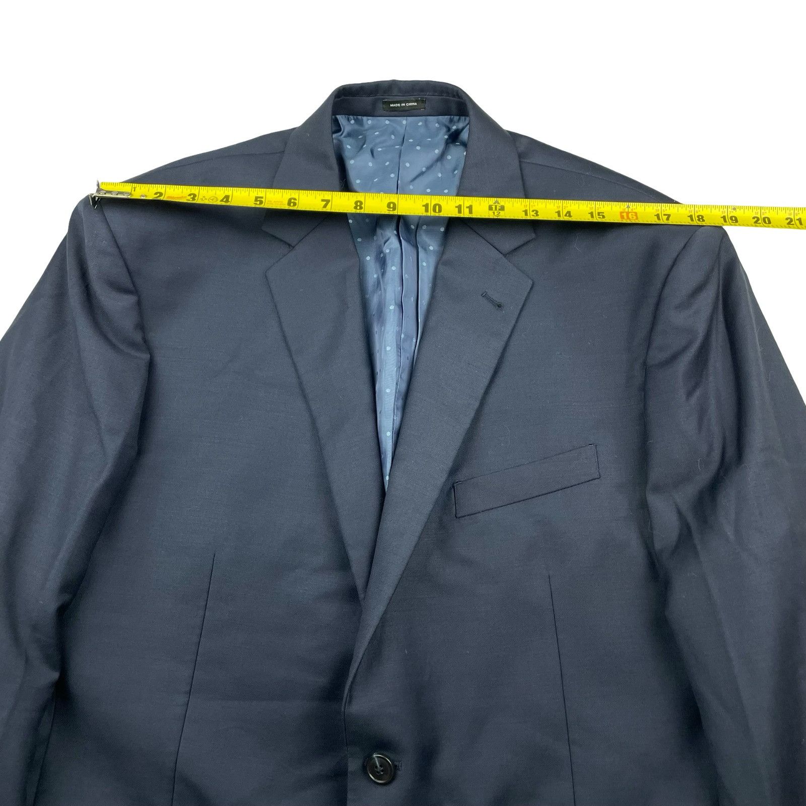 Joseph Abboud Joseph Abboud Men’s 100% Wool 2-Button Blazer Navy Blue • 46 Size 46R - 10 Thumbnail