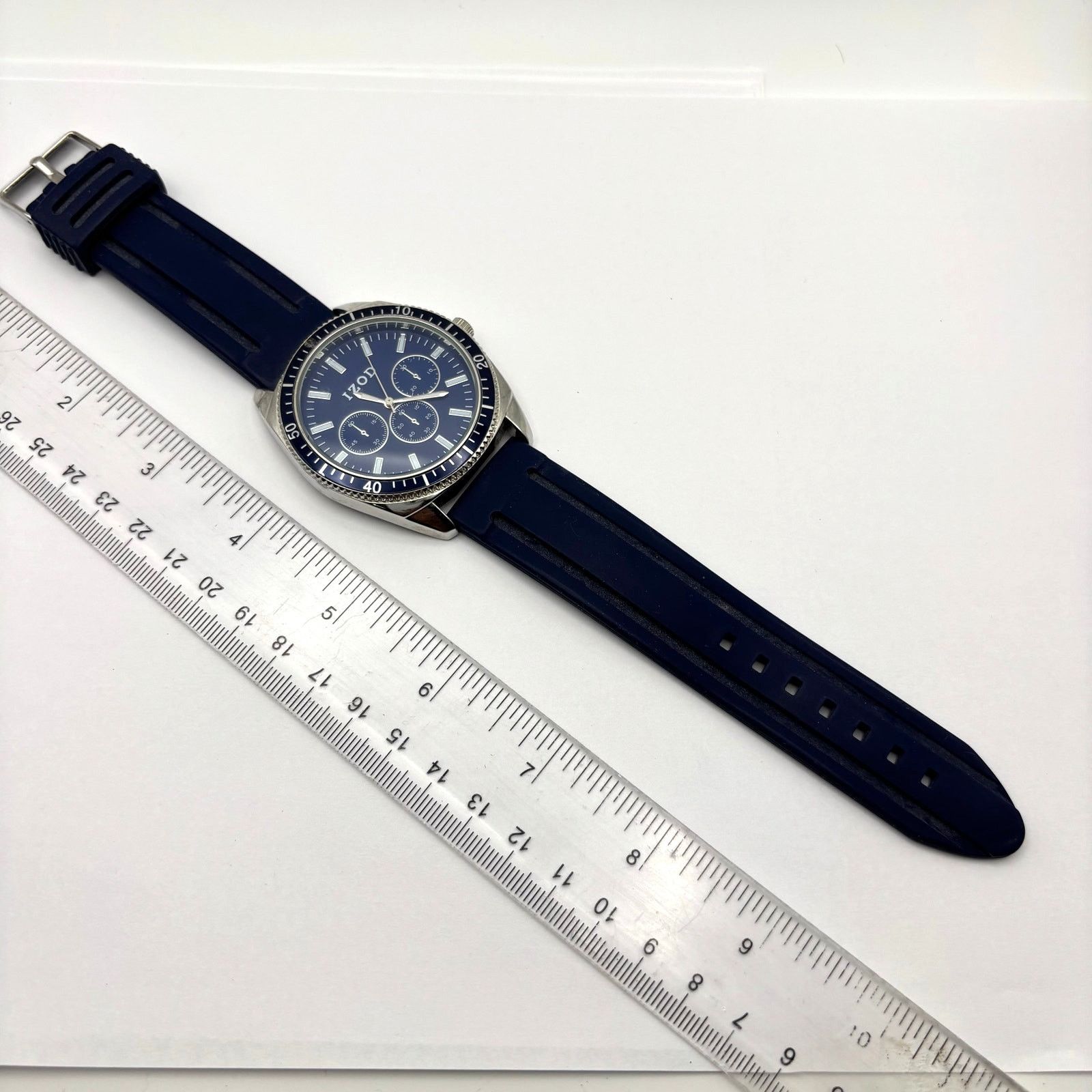Izod Silver & Blue Izod Men's Watch Size ONE SIZE - 3 Thumbnail