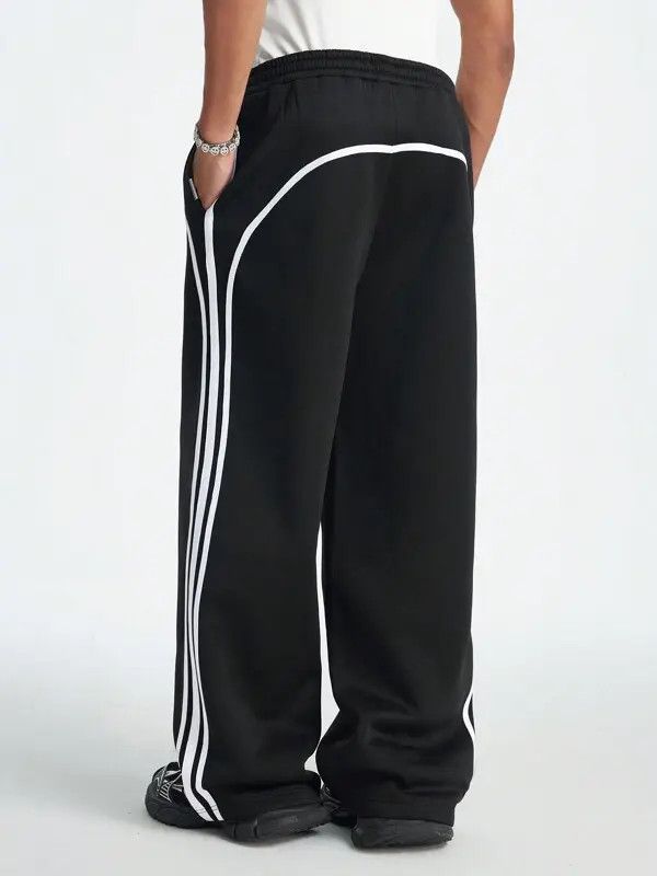 Japanese Brand Loose fit Stripe Lampas Y2k Sweatpants Size US 32 / EU 48 - 6 Thumbnail