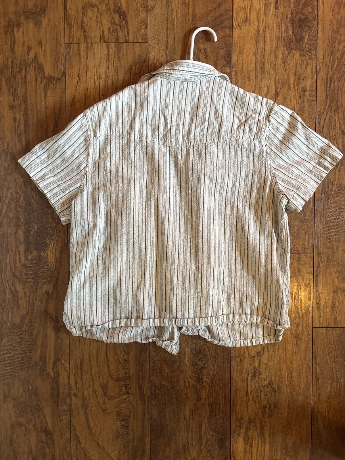 Other Striped Cropped Camp Collar Linen Shirt Size US M / EU 48-50 / 2 - 3 Thumbnail