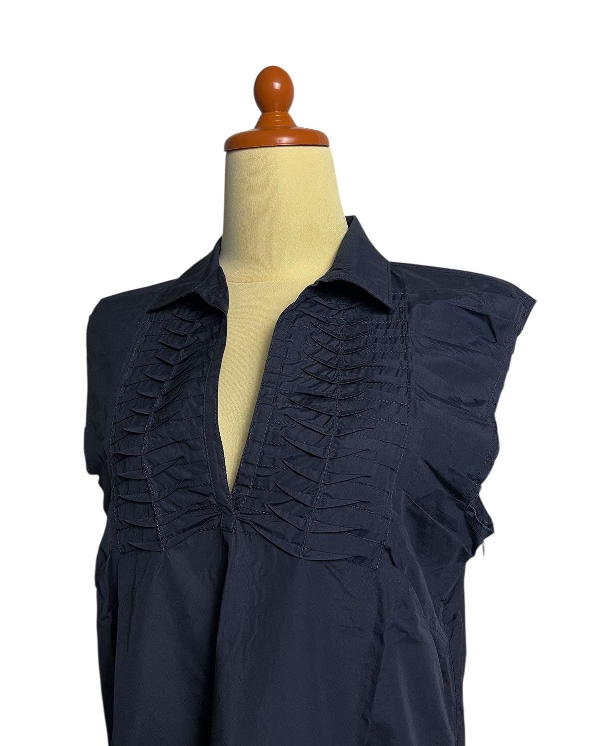 Jil Sander 2000s Pleated Sleeveless Blouse Size S / US 4 / IT 40 - 8 Thumbnail